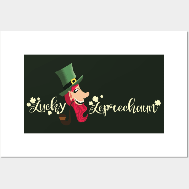Lucky Leprechaun_light lettering Wall Art by ArteriaMix